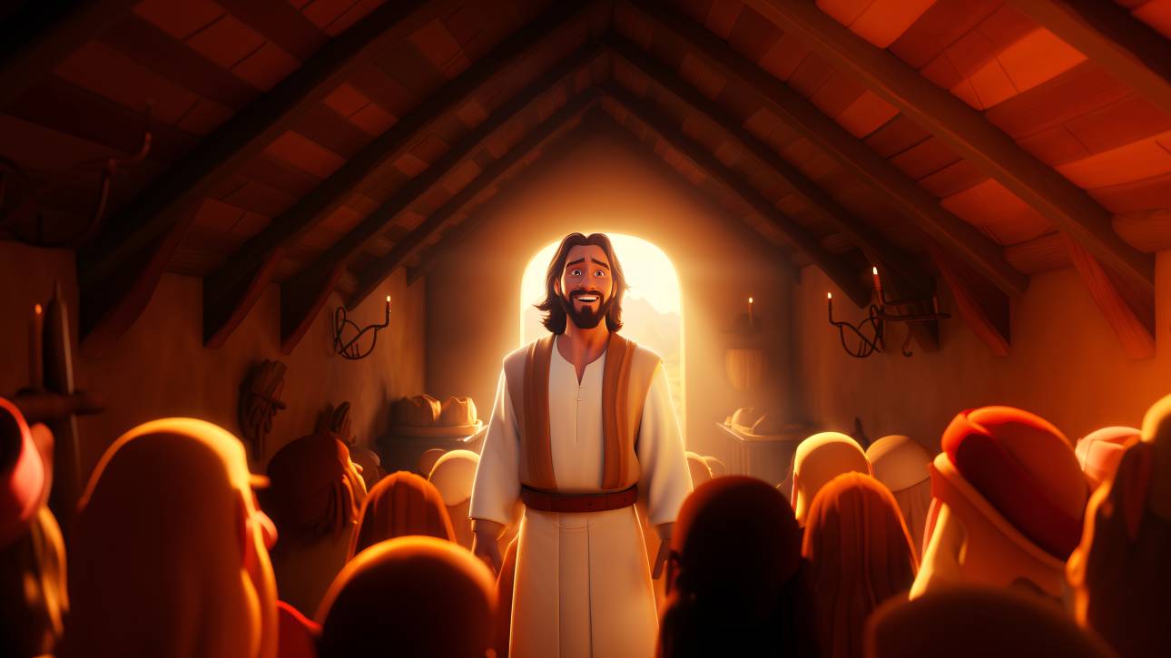 Anbiyam-medium-shot-cartoony-jesus-surrounded-by-people